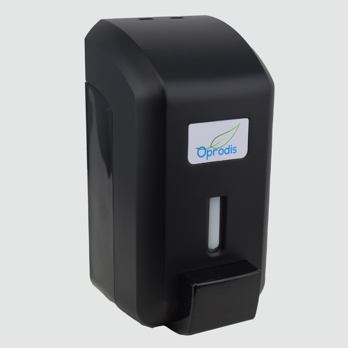 Distributeur savon poussoir 700ML noir - L'unité